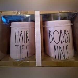 Rae Dunn Pink Hair Ties/Bobby Pins